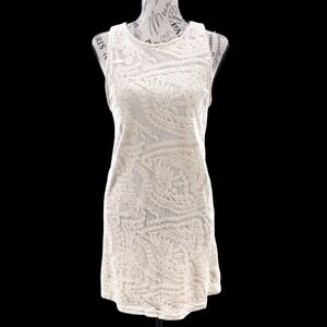 Forever 21 Ivory Lace Shift Dress Sleeveless Boho Cottagecore Medium Shabby Chic